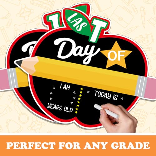 AmazingSpark Apple Shape First and Last Day of School Chalkboard