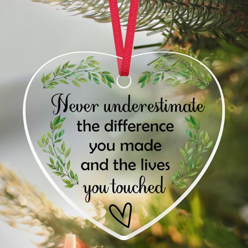 Thank You Acrylic Christmas Ornament - Employee Appreciation Gift