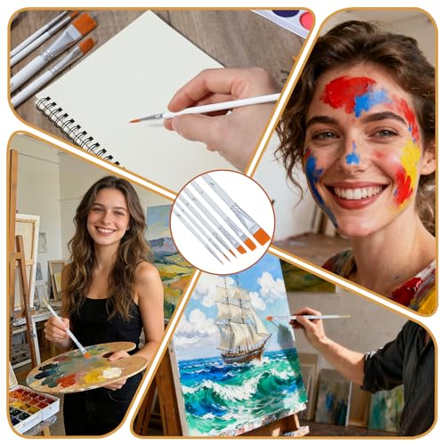 6-Piece Food-Safe Cake Painting Brushes Set for Decorating