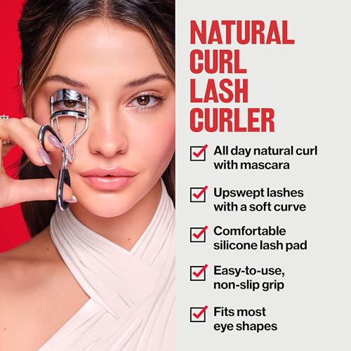 Revlon Natural Curl Eyelash Curler with Silicone Pad & Replacement Pad