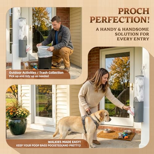 Extra Large Plastic Bag Holder Dispenser - Deep Grey (1 Pc)
