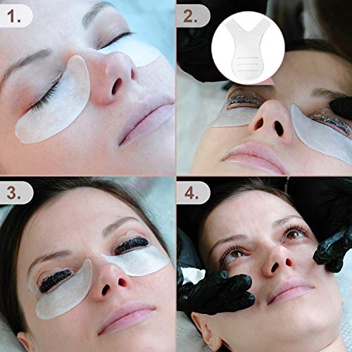 Leinuosen 20 Pack Y Shape Eyelash Brush Silicone Lash Lift Tools