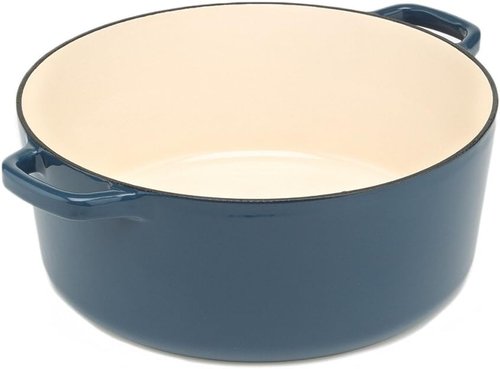 Cuisinart Enameled Cast Iron Round Casserole - Provencial Blue, 7-Quart Capacity