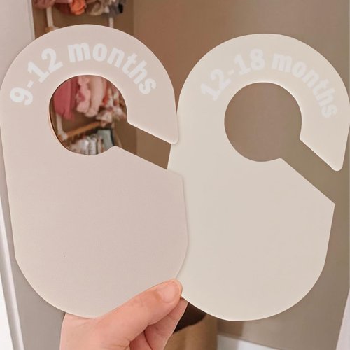 Cephira Baby Closet Dividers - Double-Sided Clothes Organizer for Newborn to 24 Months | Neutral Design