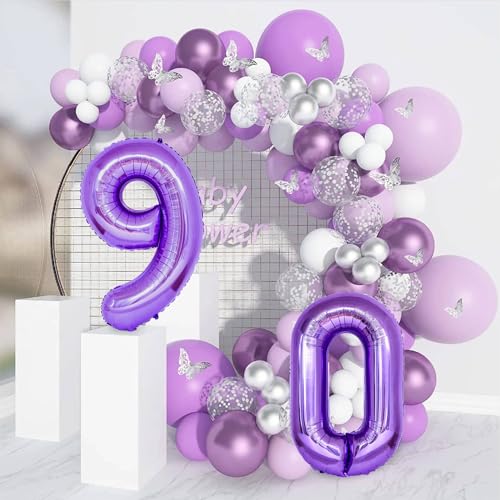 40 Inch Purple Foil Number 40 Balloon for Birthday & Party Decor