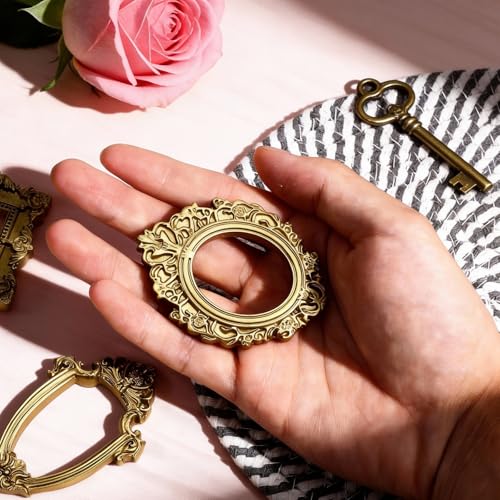 Gjinxi Vintage Mini Gold Baroque Picture Frames - Set of 10