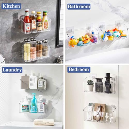 UNIKON Shower Caddy Adhesive Replacement - 4 Pack, No-Drill Mount