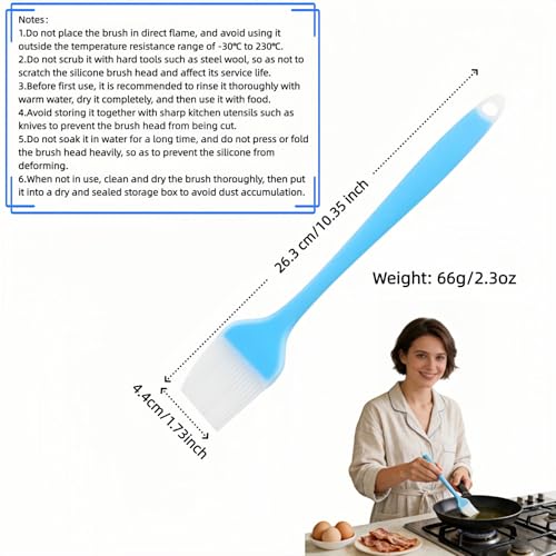 10.35-Inch Silicone Pastry Brush - Food-Grade, Heat Resistant