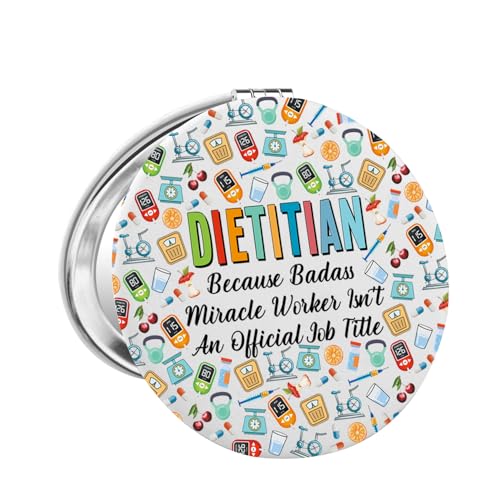 Dietitian Compact Makeup Mirror Funny RD Nutritionist Graduation Gift