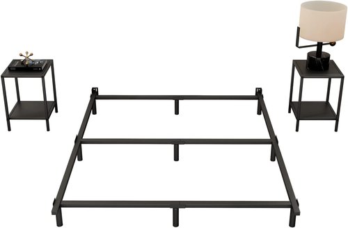 Jetonix Metal Bed Frame - Sturdy Heavy-Duty Platform with 9 Legs Support | Black King Size, Easy to Assemble
