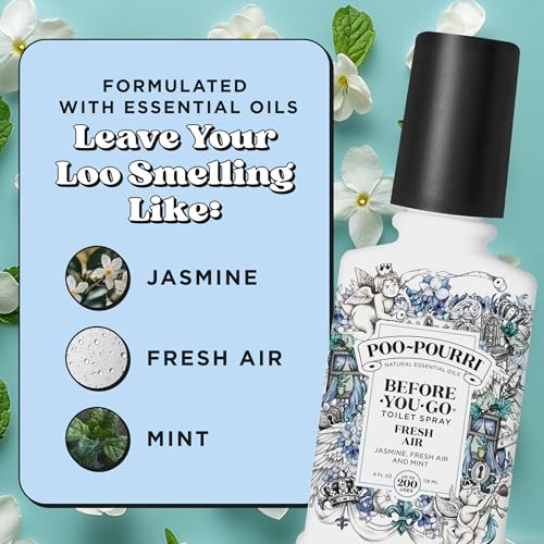 Poo-Pourri Before-You-Go Toilet Spray, Jasmine & Mint, 4 Fl Oz