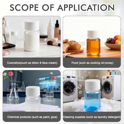 12 Pack 100ml Clear Plastic Refillable Bottles with White Caps - Travel & Storage Containers