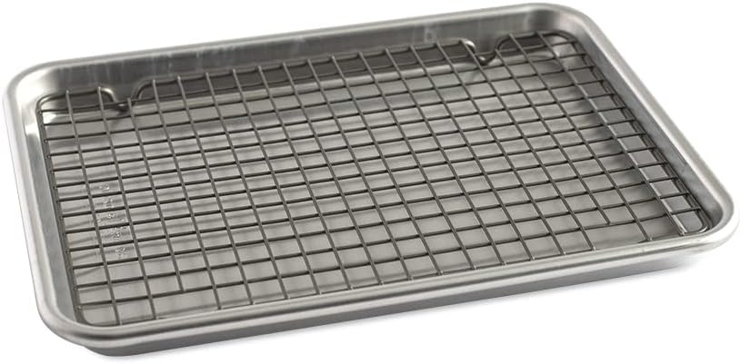 Nordic Ware Naturals® Quarter Sheet Pan - Oven-Safe Nonstick Grid for Easy Baking