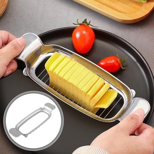 Gyinere Stainless Steel Butter Slicer with Wire Cutter for Cheese Squares