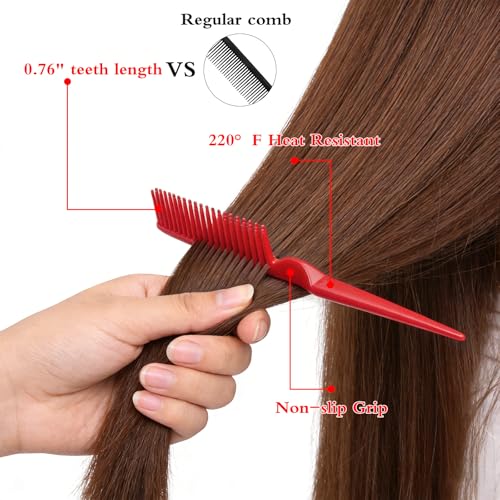 Aphrordity 3 Row Detangling Brush 2-Pack for Curly and Coily Hair - Red