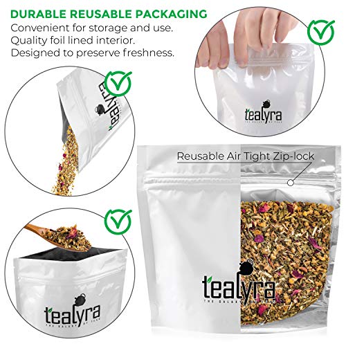 Tealyra - Bedtime - Chamomile - Spearmint - Hemp Leaves - Unique Relaxing Herbal Loose Leaf Tea - Sleep and Calm Tea - All Natural - 224g (8-ounce)