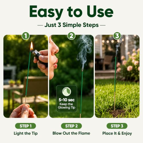 Orlixynora Citronella Mosquito Repellent Incense Sticks - 150 Count