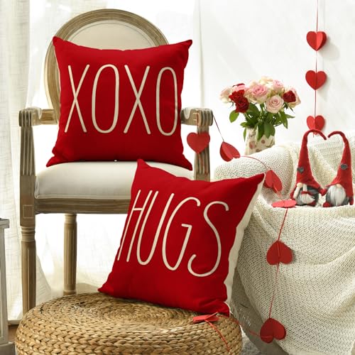 AVOIN colorlife Valentine's Day Throw Pillow Cover 17.7" - Set of 4