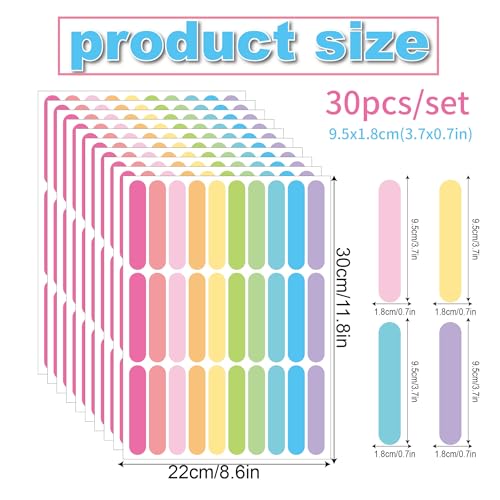 Pastel Rainbow Sprinkle Wall Decals - 300PCS Removable Confetti Stickers for Walls & Decor