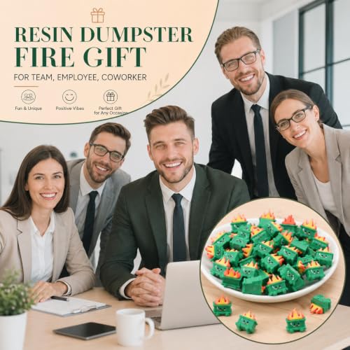 Green Mini Resin Dumpster Figurines Set of 20 - Desk Accessory