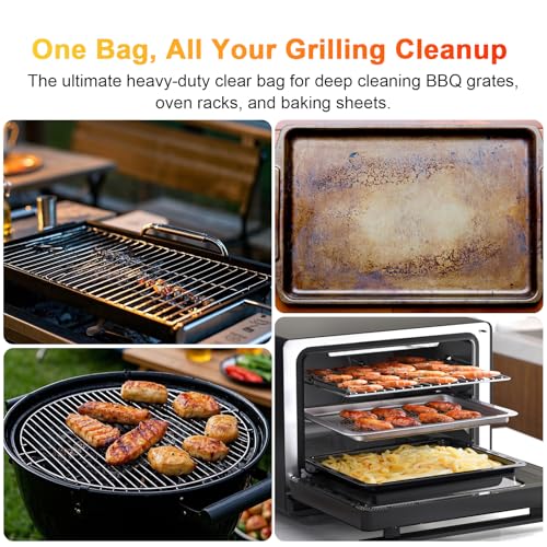 Heavy Duty Reusable Oven Rack Cleaning Bags - 6 Pack