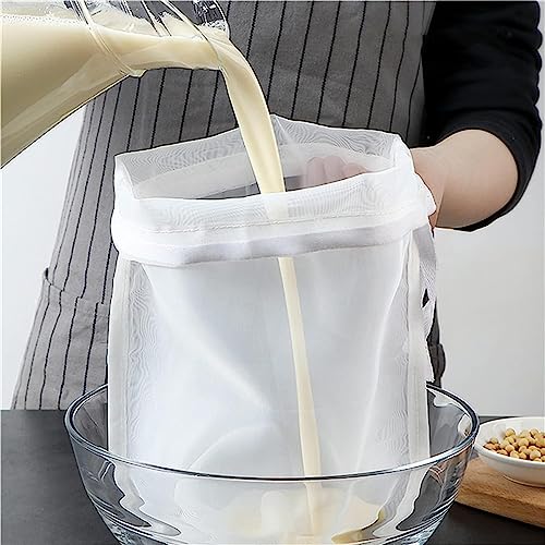 JJLFresheners Reusable Nut Milk Bag - Fine Nylon Mesh Strainer for Almond Milk and Cold Brew