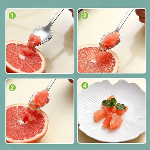 Berglander 5-Piece Stainless Steel Grapefruit Spoon Set with Knife
