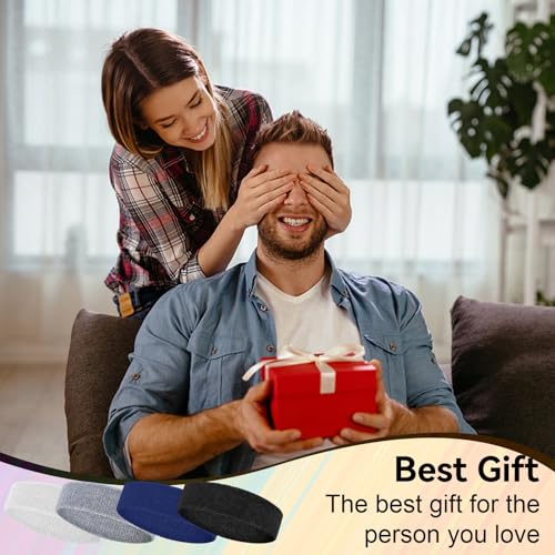 4 Pack Sweatbands for Men & Women ? Soft & Absorbent Cotton Terry Headbands for Sports, Gym, Running, Basketball, and Workouts