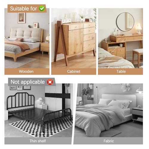 Adjustable Bed Stoppers with Furniture Pads - 2 Pack Anti-Shake Tool