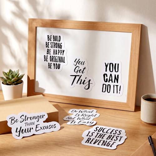 Inspirational Quotes Refrigerator Magnets - Set of 6 Motivational PVC Decor