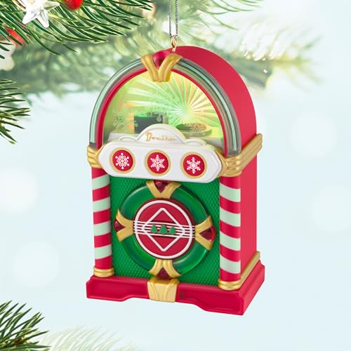 Jolly Jukebox Christmas Ornament - Musical Light-Up Holiday Decor
