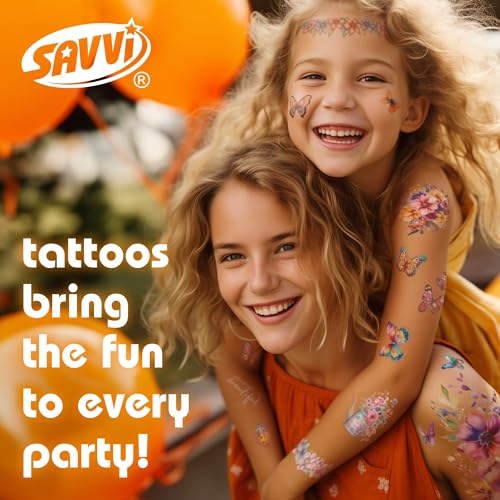 Savvi Feel Fabulous Temporary Tattoos - Cotton-Candy Scented, 50 Count