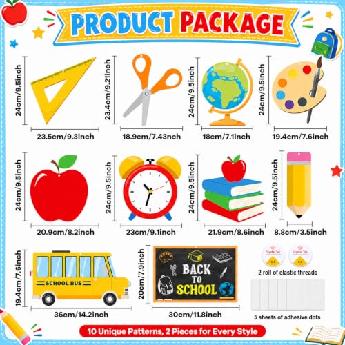 20PCS Back to School Decorations Set - Classroom Hanging Ornaments