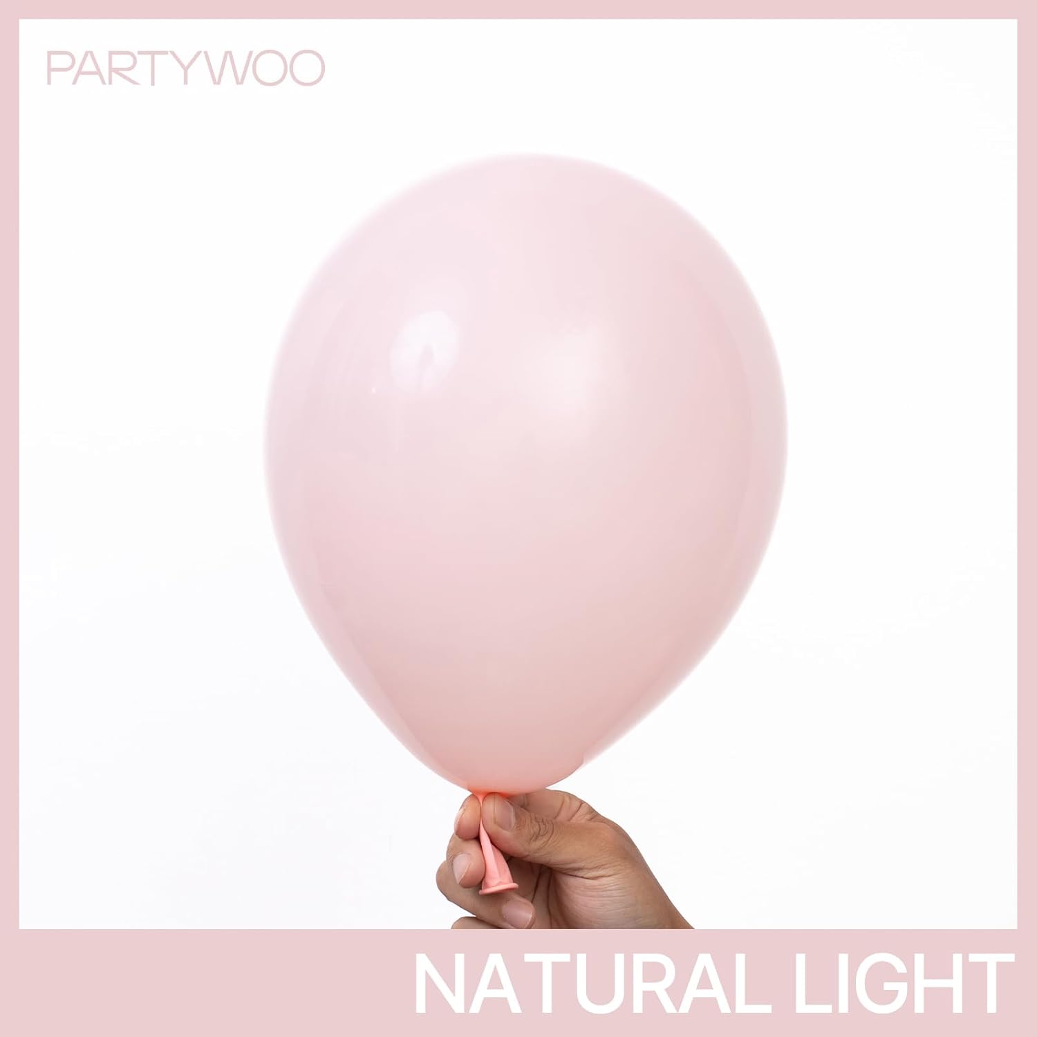 PartyWoo Baby Pink Balloons - 140-Piece Pastel Balloon Arch Kit for Baby Shower & Birthday Decor