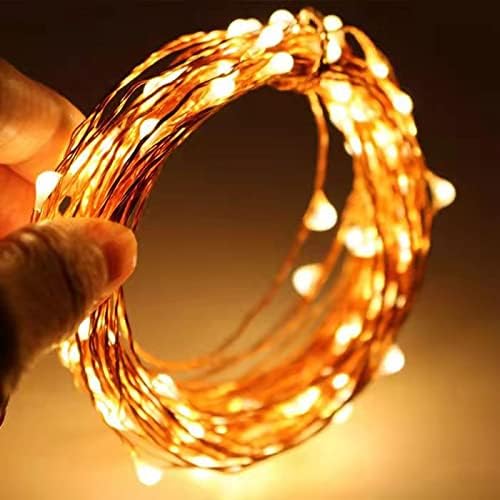 Sanniu LED String Lights - Mini Battery-Powered Copper Wire Fairy Lights | 16ft Warm White for Bedroom & Events