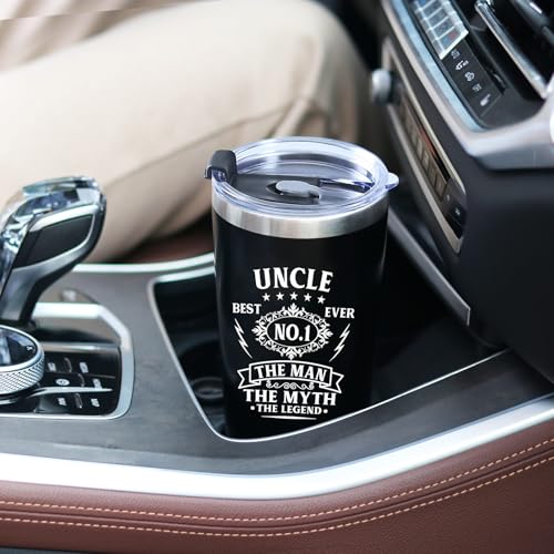 Uncle Gifts Tumbler - Christmas Gift for Uncles from Niece & Nephew - Best Uncle Ever Mug - Dad & Men Coffee Cup - Variation of Uncle Gifts Tumbler