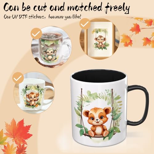 DORSBABY UV DTF Cup Wrap Stickers - 12 Assorted Designs