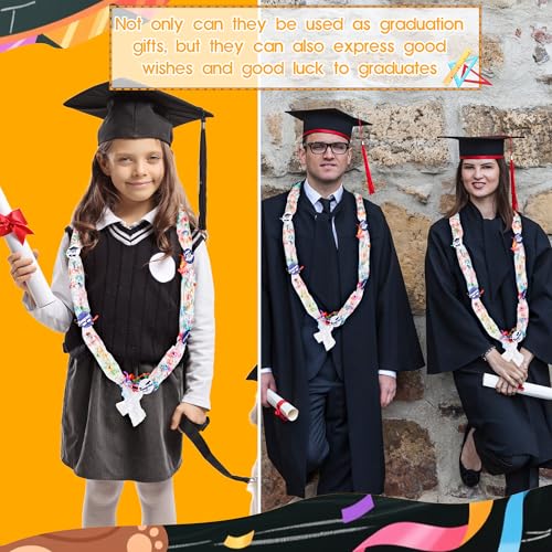 Mikasee 110 Pcs Graduation Candy Lei Making Kit with Ribbons