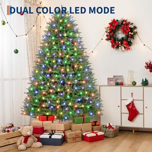 7.5ft Artificial Christmas Tree with Dense Branch Tips and Metal Stand - Full & Realistic Holiday Decor