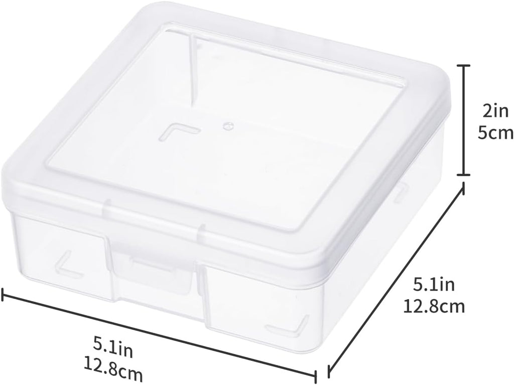 Novelinks Clear Plastic Storage Containers - Stackable Organizers with Lids for Crafts | 12 Pack Small