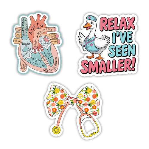 Funny Nurse Sticker Set 3-Piece Waterproof Vinyl Decals