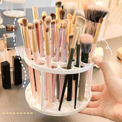 46-Slot Makeup Brush Holder Organizer for Vanity