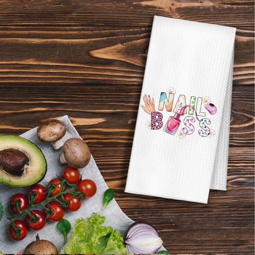 Nail Boss Decorative Hand Towels for Bathroom & Salon - 16x24 Inch