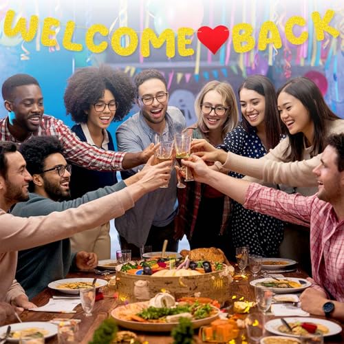 Glitter Welcome Back Banner for School & Home Parties