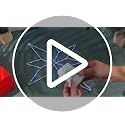 Blue Christmas Window Star Lights with Timer - Bethlehem Silhouette LED Decorations