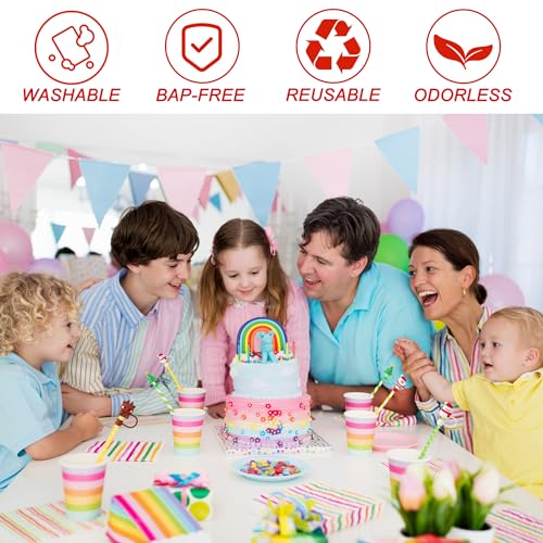 Christmas Silicone Straw Covers for Stanley 30/40 Oz Cups - 4 Pcs