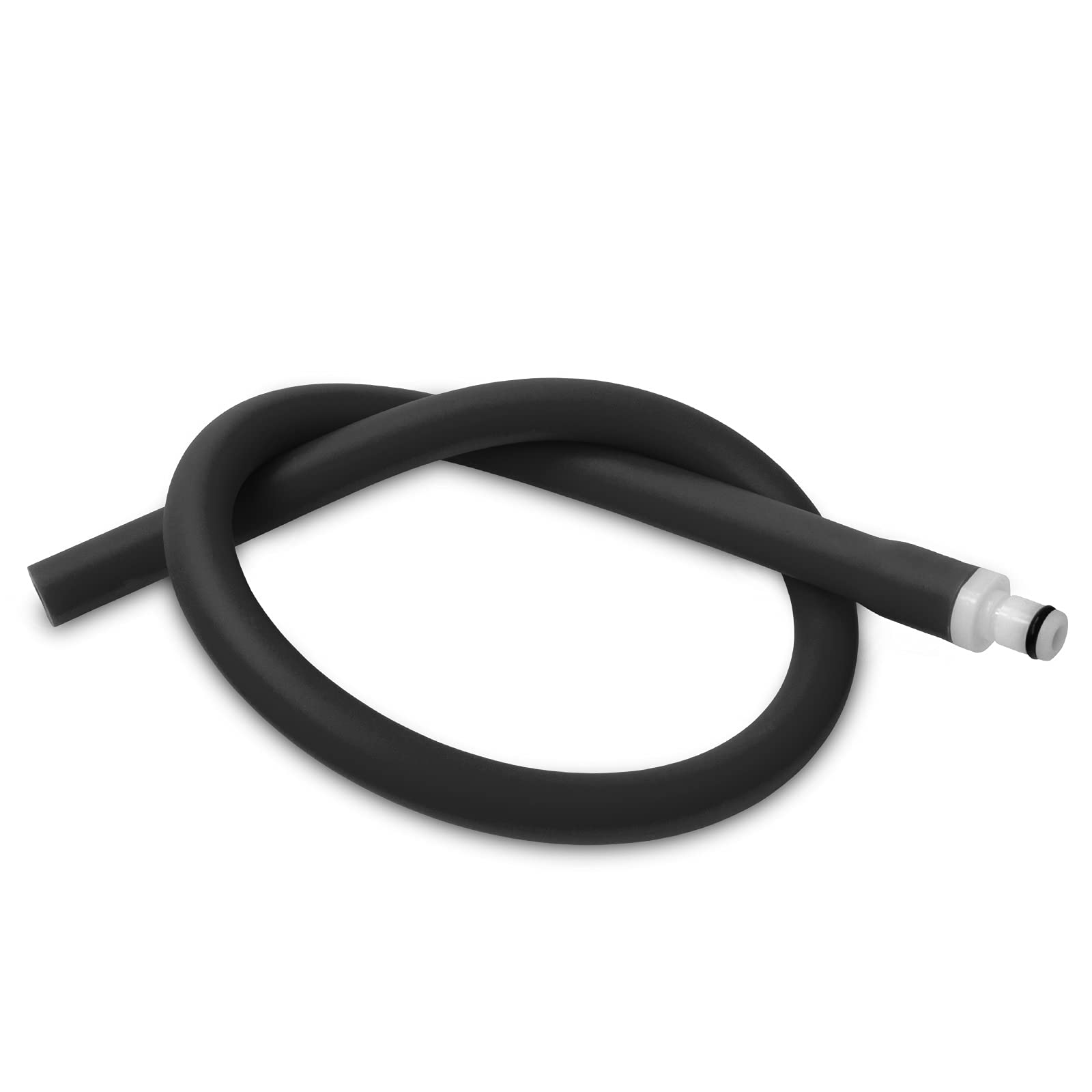 LeLuv Premium Slippery-Coated Silicone Vacuum Hose 1/4 Inch ID x 18 Inch, Non-Collapsible Silicone Tubing with O-Ring Male Disconnect Fitting for Precision Vacuum Tools & Accessories - Matte Black