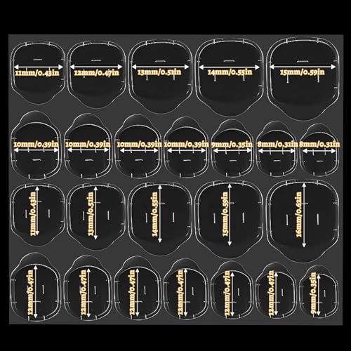 Wanmu 720 Pcs Nail Adhesive Tabs Transparent Jelly Glue for Press on Nails