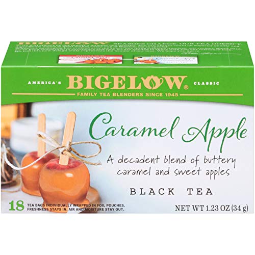 Bigelow Caramel Apple Black Tea Bags - 20 Count Pack of 6, 120 Total Caffeinated Tea Bags