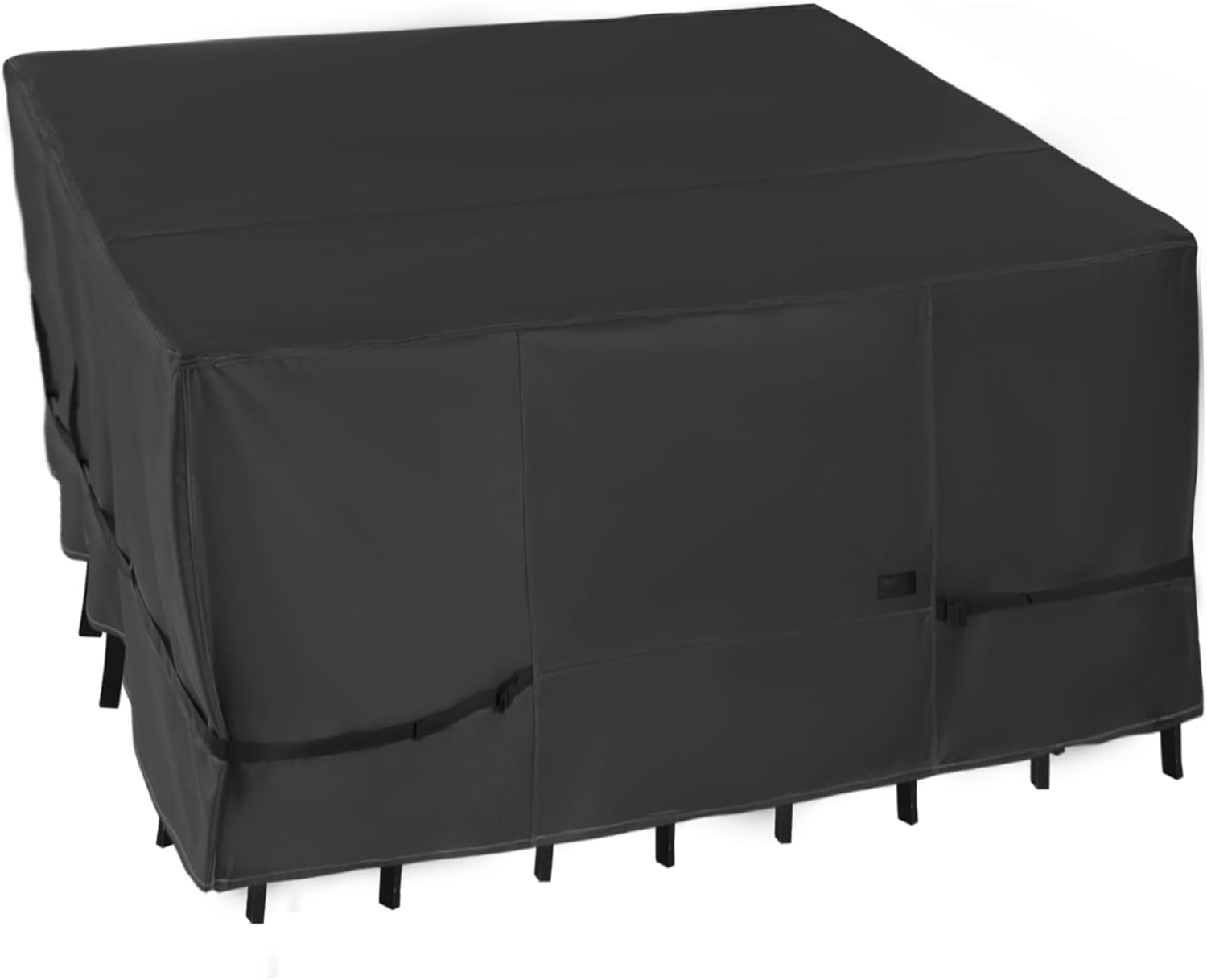 NettyPro Patio Table Cover - Waterproof 54 x 54 Inch Square Outdoor Furniture Protector | Black